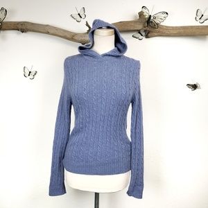 J.Crew Angora/Wool/Cashmere Blend Hoodie Sweater -- Perfect for Fall & Layering